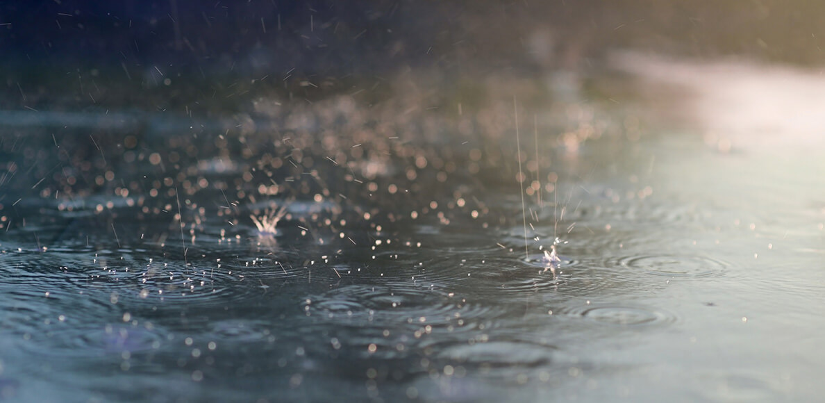 Rain falling